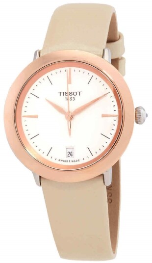 Tissot Dameklokke T929.210.46.261.00 T Gold Antikkhvit/Lær Ø33 mm