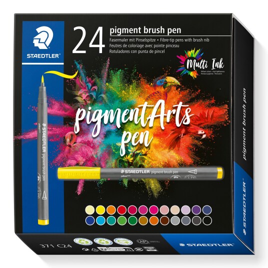 Staedtler Pigment Arts Brush Pen 24-sett Staedtler Pigment Arts Brush Pen 24-sett