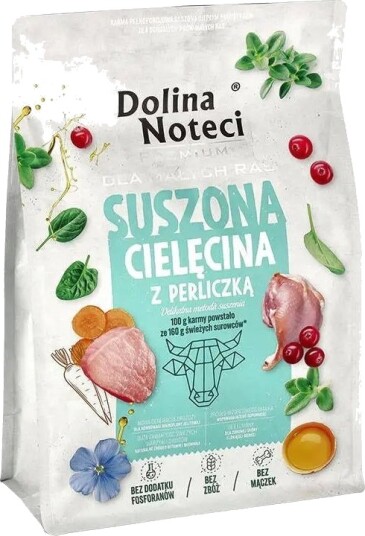 Dolina Noteci Premium Smårases Kalvekjøtt Med Guinefisk 3 kg