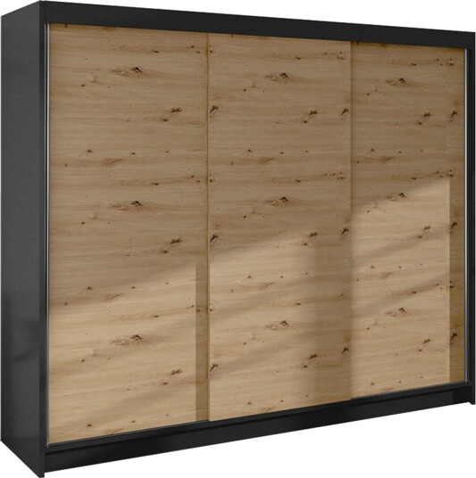 Cyria Garderobe 200x215 cm - Brun/Svart