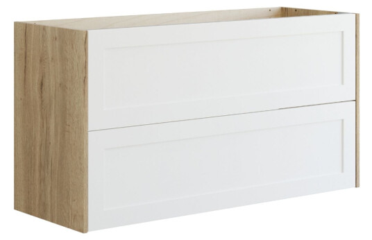 Dansani Inzo Classic Ramme Servantskap 2 Skuff B60 120xh64xd44cm Natur Eik/hvit Matt / 120cm