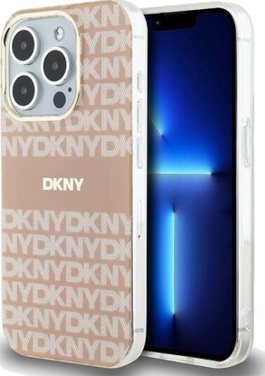 DKNY IML Mono & Stripe MagSafe-etui for iPhone 13 Pro / 13 - rosa