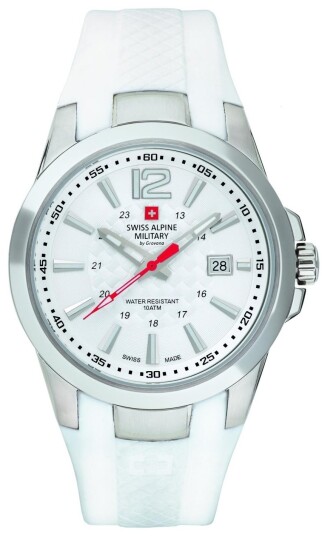 Swiss Alpine Military Herreklokke 7058.1833 Combat Air Hvit/Gummi Swiss Alpine Military Herreklokke 7058.1833 Combat Air Hvit/Gummi