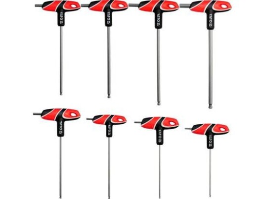 Yato Yt-05597, L-Formet Hex-Nøkkelsett, Metrisk, 8 Stykker, T-Grep Med Kort Arm, Polypropylen (Pp), Termoplastisk Gummi (Tpr), Stål Yato Yt-05597, L-Formet Hex-Nøkkelsett, Metrisk, 8 Stykker, T-Grep Med Kort Arm, Polypropylen (Pp), Termoplastisk Gummi (Tpr), Stål