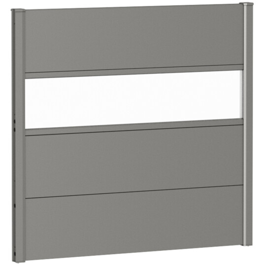 BIOHORT VEGGPANEL FOR LEVEGG AKRYLGLASS 100X90 KVARTSGRÅ METALLIC