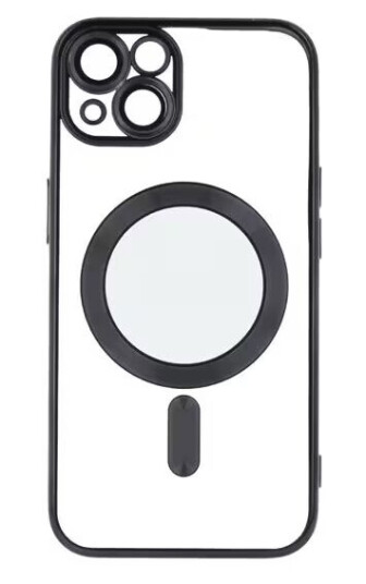 Farget krom bakside med Magsafe for Samsung Galaxy A15 4G / A15 5G Svart