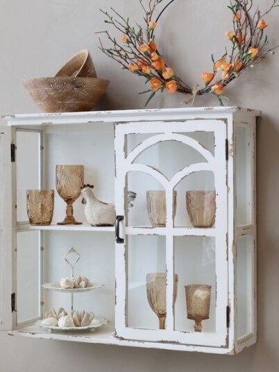 Veggskap med 2 dører fra Chic Antique i fargen hvit 41070819 Veggskap med 2 dører fra Chic Antique i fargen hvit 41070819