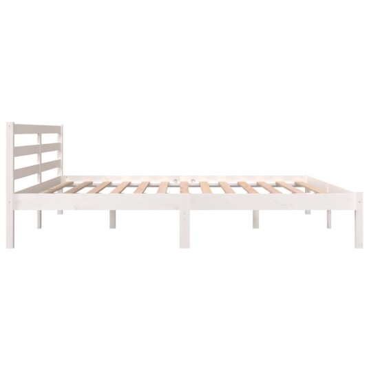 vidaXL Sengeramme heltre furu 180x200 cm hvit 6FT Super King