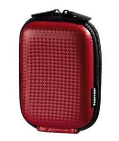 Hama Hardcase Carbon Style 40G Kameraveske Rød med Beltestropp og Nakkereim