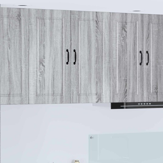  Kjøkkenskap med hylle Grå Sonoma 80 x 31 x 80 cm Konstruert tre