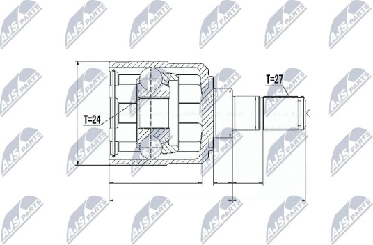Nty Drivknute drivaksel NTY NPW KA 328
