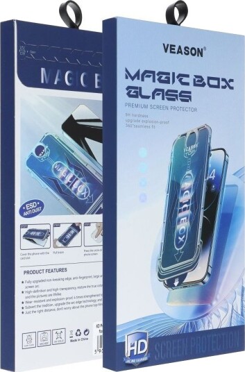Vmax Tempered Glass 6D Pro Veason Easy-Install Glass For iPhone 14 Pro Svart
