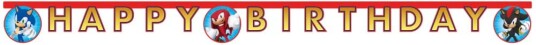 Globos Sonic Happy Birthday Banner 2m Globos Sonic Happy Birthday Banner 2m