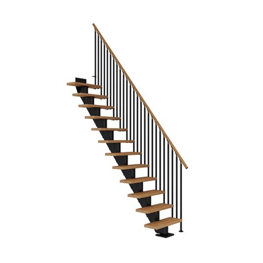 Dolle Frankfurt Rett Trapp Svart-classic Iii-oljet Eik-75-13 - Loddrett Høyde 259 301 Cm Dolle Frankfurt Rett Trapp Svart-classic Iii-oljet Eik-75-13 - Loddrett Høyde 259 301 Cm