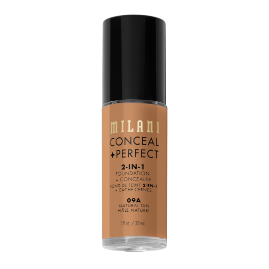 Milani Conceal + Perfect 2in1 Foundation + Concealer 09A Natural Tan 30 ml Foundation Milani Conceal + Perfect 2in1 Foundation + Concealer 09A Natural Tan 30 ml Foundation
