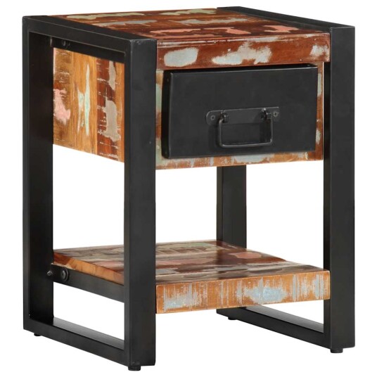  Nattbord flerfarget 35x34x45 cm gjenvunnet heltre 8721158339423