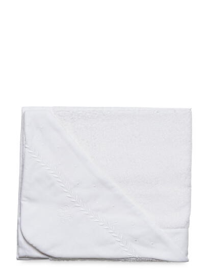 Tartine et Chocolat Linge D"antan Hooded Bath Towel - White - ONE SIZE