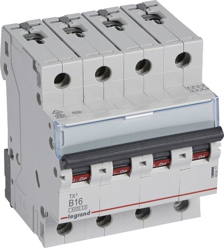 Legrand TX³ MCB automatsikring B16 4P 4M 6/6kA