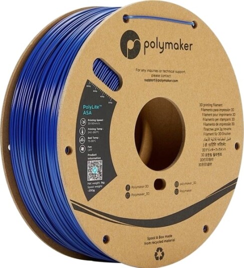 Polymaker PolyLite ASA Filament 2.85 mm 1000 g Blå PF01014