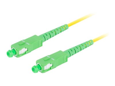 Lanberg Koblingskabel Sc/Apc Enkeltmodus Hann Til Sc/Apc Enkeltmodus Hann 50 Cm 0.5 M 3 Mm Fiberoptisk Simpleks 9 / 125 Micron G.657.A1 Halogenfri Gul FO SASA SS11 0005 YE