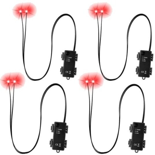 Halloween Lysende Røde LED-Øyne 4 stk
