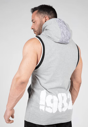 Gorilla Wear Loretto Hooded Tank Top Gray Melange 3XL