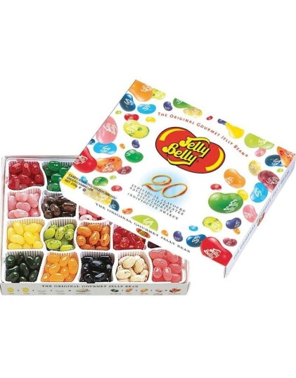 Jelly Belly Gaveeske med 20 Forskjellige Smaker 250 gram USA Import