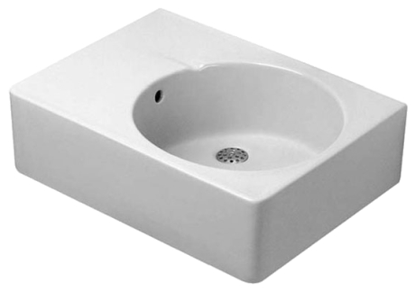 Duravit Scola Vegghengt servant 615x460 mm, kum høyre, Hvit
