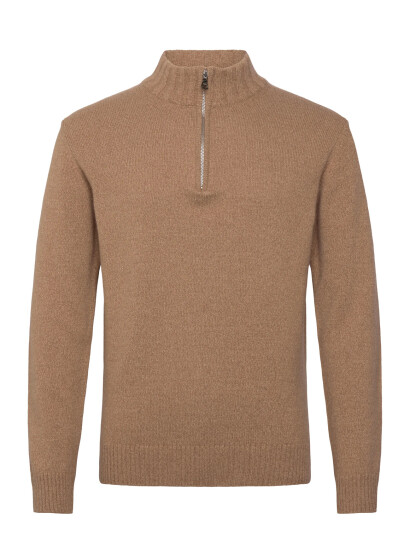 Oscar Jacobson Paul Half Zip - Beige - M Oscar Jacobson Paul Half Zip - Beige - M
