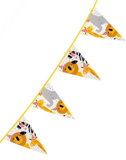 Vimpelbanner med Safari Motiv 3,5 Meter Safari Animals