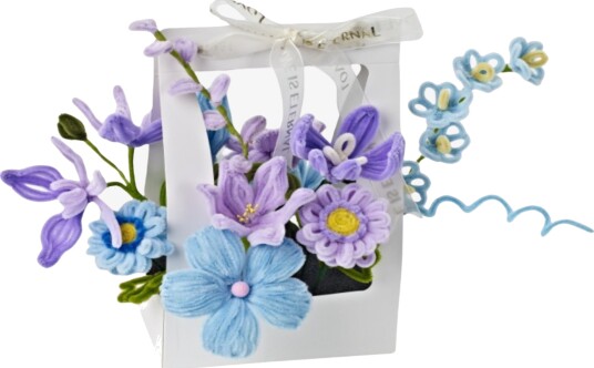 Fippla DIY-sett Blomsterbukett med Piperensere 32 Deler Lilla Fippla DIY-sett Blomsterbukett med Piperensere 32 Deler Lilla