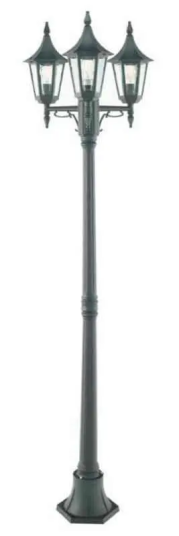 Norlys Rimini 403 Stolpelampe Sort 3x46W Halo max E27 IP54 Norlys Rimini 403 Stolpelampe Sort 3x46W Halo max E27 IP54