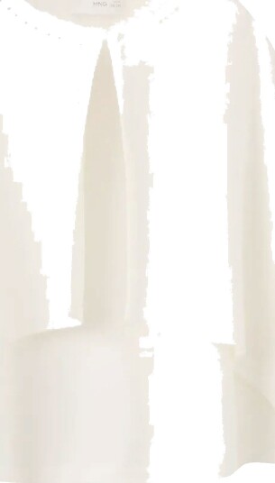 Mango Knitted Cape With Lace Details White 2 3