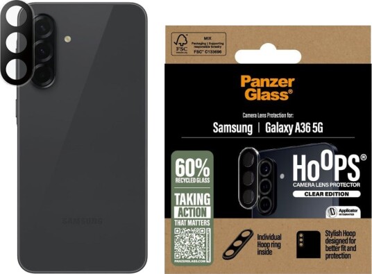 PanzerGlass Hoops Linsebeskytter til Samsung Galaxy A36 5G - Gjennomsiktig og Ripebestandig