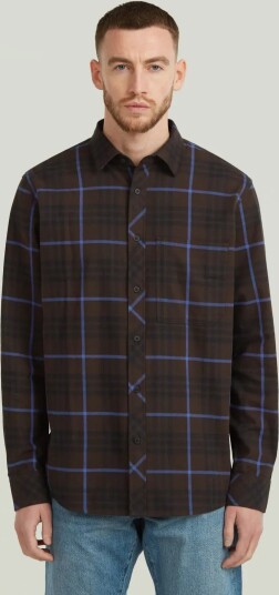 G Star One Pkt Regular Shirt L\S Brown S G Star One Pkt Regular Shirt L\S Brown S