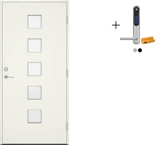 Ytterdør Swedoor Advance-Line Statement Core med Yale Doorman Classic Home