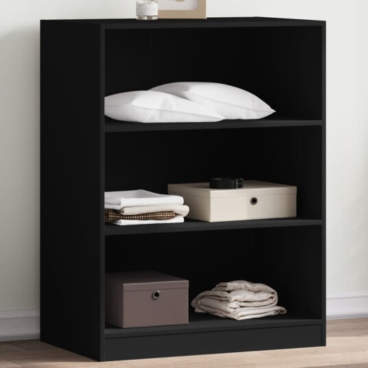 Garderobe svart 77x48x102 cm konstruert tre 8721012497245