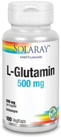 Solaray L-Glutamin 500 Mg 100 Kapsler