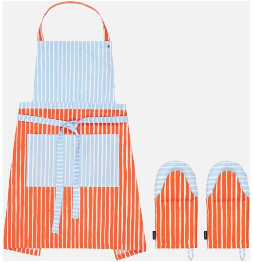 Marimekko Piccolo tekstilsett 3 deler White tomato red light blue