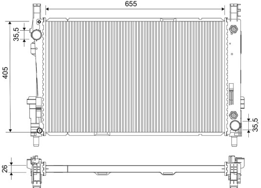 Radiator VALEO 734378