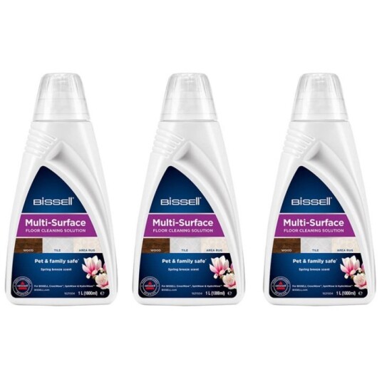 Bissell Floor Cleaning Solution for CrossWave, SpinWave & HydroWave 3 x 1 liter Bissell Floor Cleaning Solution for CrossWave, SpinWave & HydroWave 3 x 1 liter