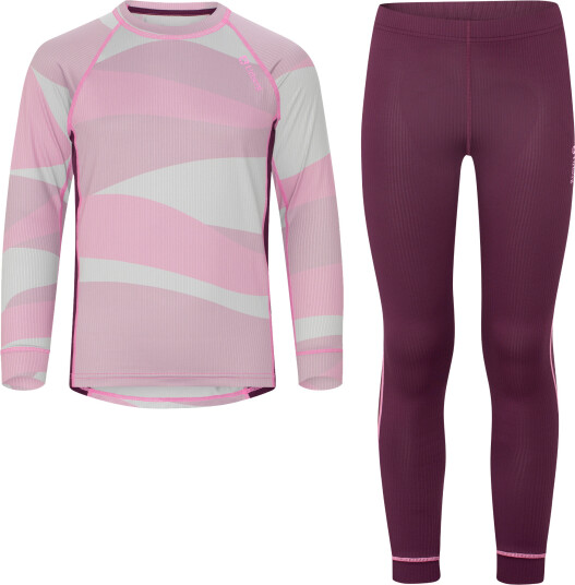 Urberg Junior"s Printed Base Layer Set Pink Aop, 98/104