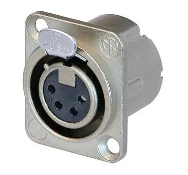 Neutrik NC4FD LX XLR chassis 4P Hun Nikkel