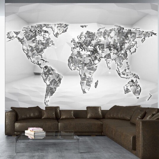 Fototapet Diamond Map 100x70 - Finnes i flere størrelser