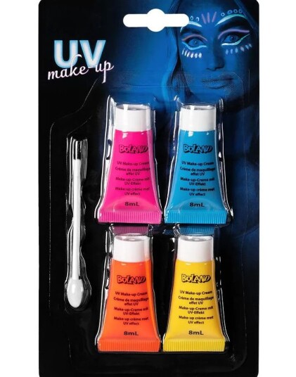 Ansikts UV Sminkesett  4 Stk Sminketuber 8 ml pluss Kost