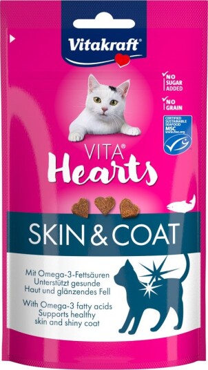 Vitakraft Vita Hearts Skin & Coat Laks 40 G