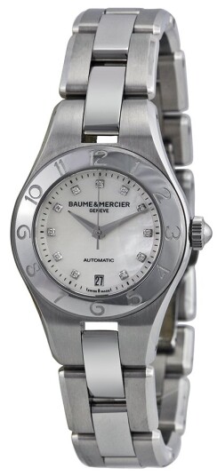Baume & Mercier Dameklokke MOA10113 LINEA Hvit/Stål Ø27 mm