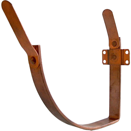 333 mm brakett jern 1/4-rund, kobber copper