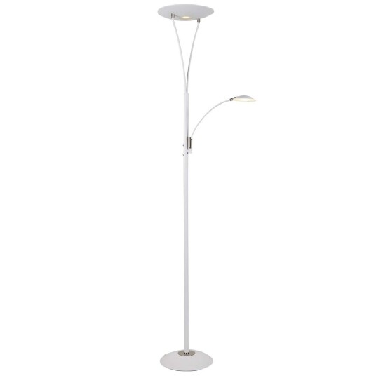 Lea gulvlampe m/lesearm 25+5W 180 cm 3000 Kelvin - Dimbar - Hvit Lea gulvlampe m/lesearm 25+5W 180 cm 3000 Kelvin - Dimbar - Hvit