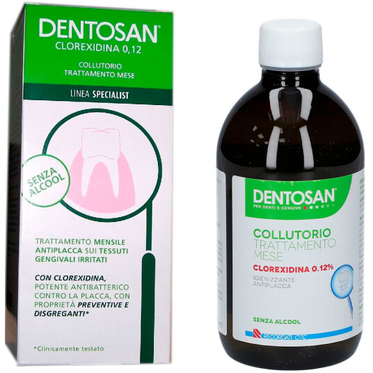 Klorhexedin Munnvann 0.12 % DENTOSAN Xylitol Monthly Treatment 500 ml